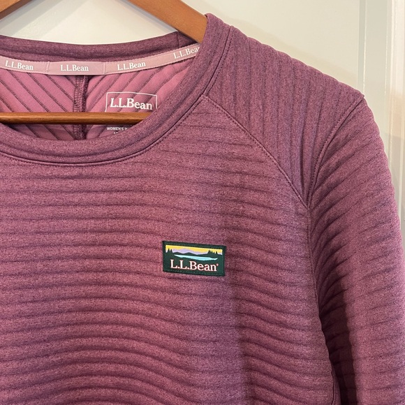 L.L. Bean Plum Ribbed Pullover - Picture 2 of 9